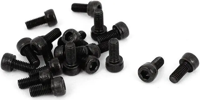 Main image of Unique Bargains M3 x 7mm Alloy Steel Hex Bolt Socket Head Cap Screws Black 20 Pcs