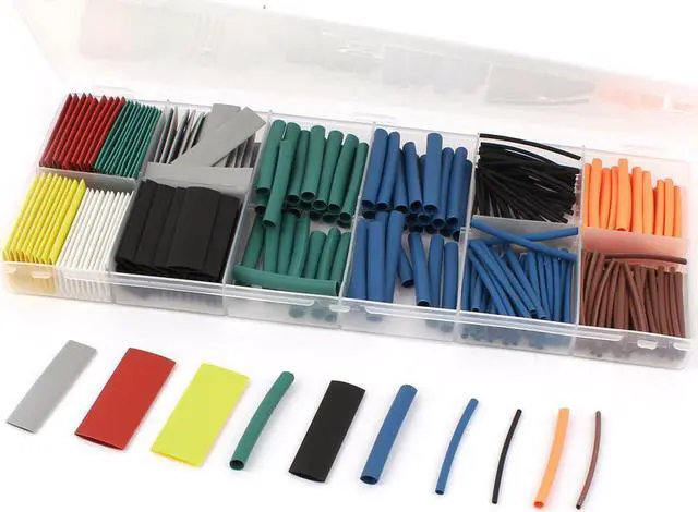 Main image of Unique Bargains 280 Pcs 2:1 Heat Shrink Wire Wrap Assortment Kit Tubing Cable Sleeve Tube 9 Size