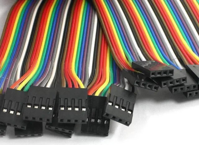 Alt view image 2 of 2 - Unique Bargains 10pcs 40cm 2.54mm 4P-4P Female to Female F/F Connect Jumper Wire Cable Line
