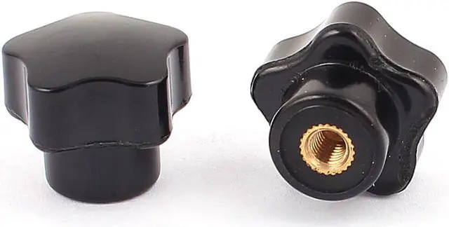 Main image of 2pcs M5 Female Thread Plastic Grip Replacement Five Star Knob
