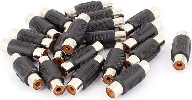 Main image of 20 Pcs Single RCA Phono Coupler Female to Female Audio Converter Adapter
