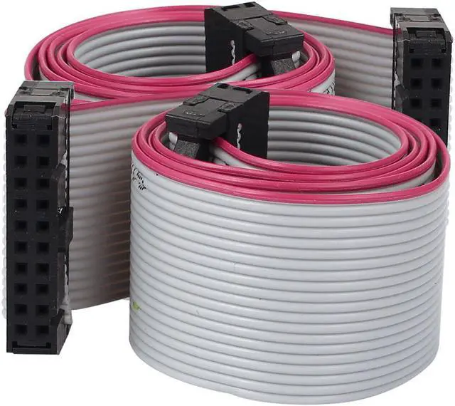 Alt view image 2 of 3 - 2pcs 2.54mm 20-Pin Female to Female IDE PATA Extension Flat Ribbon Cable 50cm