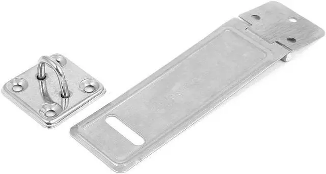 Alt view image 2 of 2 - Safety Gate Door Shed Latch Lock Padlocks Metal Hasp Staple Set 4 Inch Long