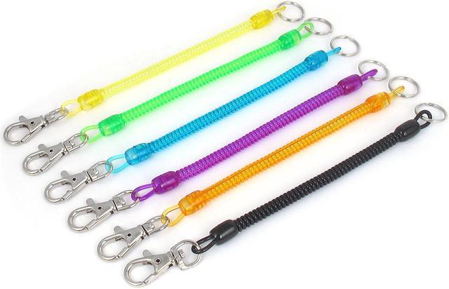 Unique Bargains 3 Pack Spiral Retractable Spring Coil Keychain