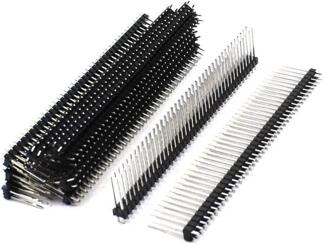 Main image of Unique Bargains 10Pcs 80-Pin Dual Row Male Straight Pin Header Connector 20mm Length 10Pcs