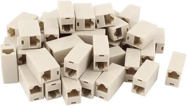 Main image of Unique Bargains Cat5 RJ45 Lan Network Ethernet Cable Extender Joiner Adapter Coupler 50 PCS
