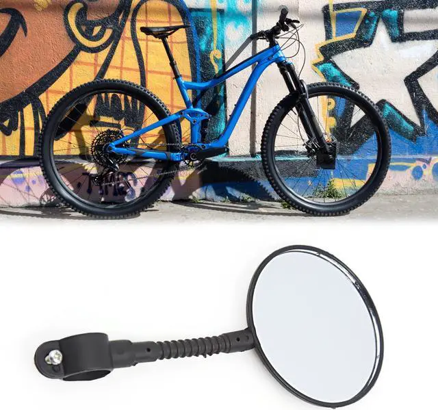Alt view image 2 of 2 - Black Handlebar Safety Rear View Mirror for Road Bike Bicycle Cycling