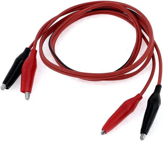 Main image of Unique Bargains One Meter 2 Alligator Clip Both End Tester Cable Wire String for Video Radio