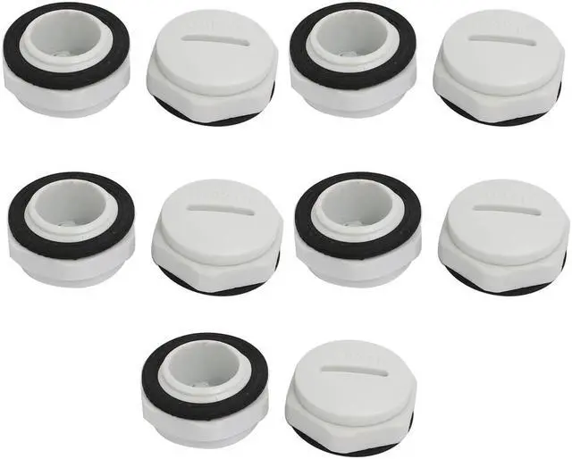 Main image of M18 Nylon Male Threaded Cable Gland Screw End Cap Cover Gray Black 10pcs