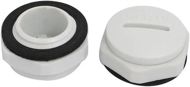 Alt view image 2 of 3 - M18 Nylon Male Threaded Cable Gland Screw End Cap Cover Gray Black 10pcs