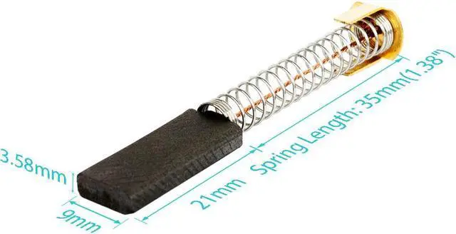 Alt view image 4 of 4 - Pair 21mmx9mmx3.58mm Carbon Brushes Repairing Part for Generic Electric Motor