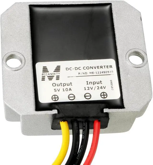 Alt view image 2 of 5 - DC 12V 24V 36V To DC 5V 10A 50W Waterproof Car Power Supply Converter Regulator