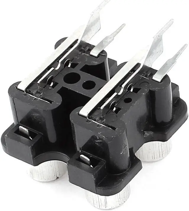 Alt view image 3 of 3 - PCB Mount Stereo Audio Video Jack AV Socket 4 Position RCA Female Connector