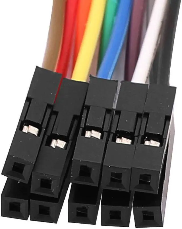 Alt view image 2 of 3 - 10Pcs Female to Male 1P Jumper Wire Ribbon Cable Pi Pic Breadboard DIY 20cm Long