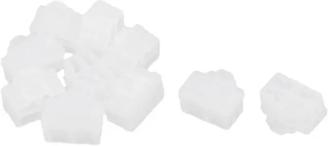Main image of Unique Bargains Clear Ethernet Port RJ45 RJ-45 Anti Dust Cover Cap Protector Plug 10Pcs