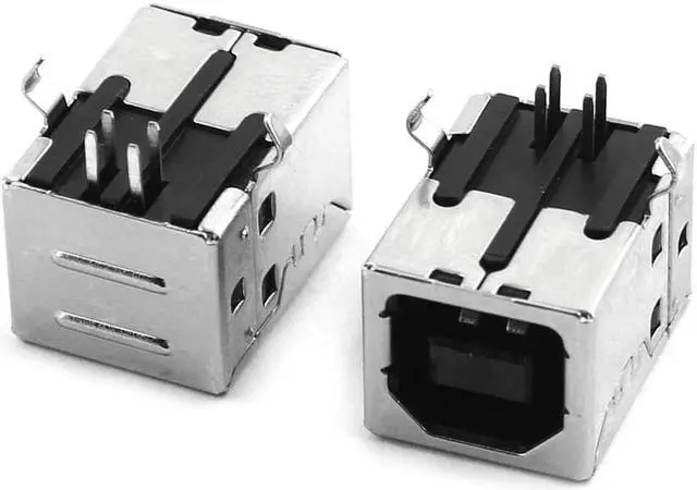Alt view image 2 of 2 - Unique BargainsPrinter Metal USB B Female 4 Pin PCB Solder Jack Socket Connector 15pcs