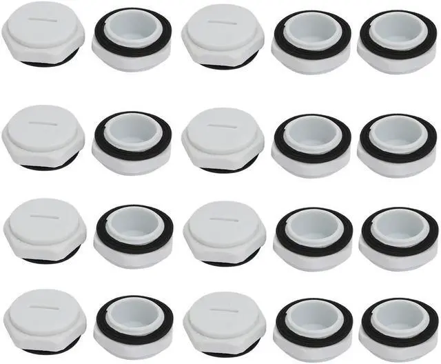 Main image of M25 Nylon Male Threaded Cable Gland Screw End Cap Cover Gray 20pcs