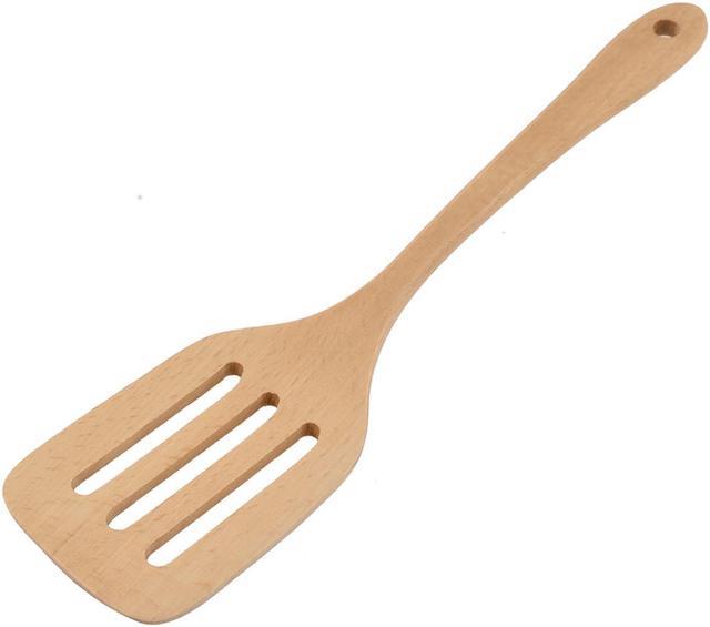 Unique Bargains Wooden Hollow Design Cooking Ware Frying Turner Spatulas  and Turners Wood Color 1 Pc