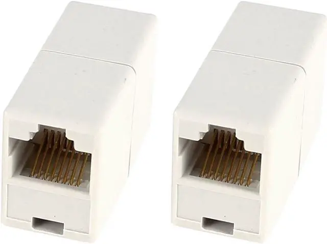 Alt view image 2 of 2 - Unique Bargains 20 Pcs RJ45 8P8C Ethernet Network F/F Inline Coupler Connector Adapter Off White