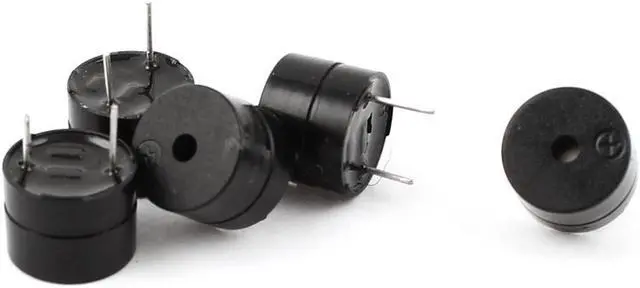 Main image of Unique Bargains 5 Pcs 2 Terminal Industrial Piezo Electronic Alarm Buzzer Black