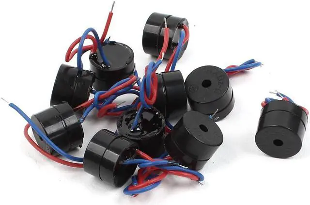 Main image of Unique Bargains 10PCS DC12V 2 Wires Connector Active Alarm Electronic Buzzer 12mmx9.5mm