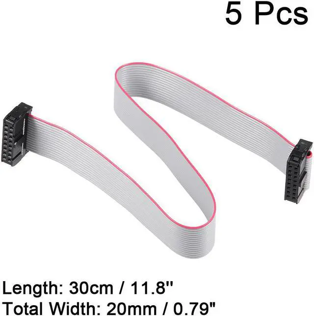 Alt view image 7 of 7 - IDC 16 Pins Connector Flat Ribbon Cable Female Connector Length 30cm 2.54mm Pitch,5pcs