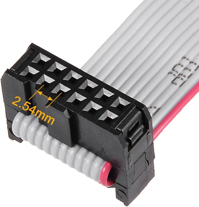 Alt view image 4 of 5 - IDC 12 Pins Connector Flat Ribbon Cable Female Connector Length 30cm 2.54mm Pitch,5pcs