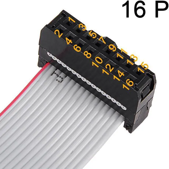 Alt view image 3 of 5 - IDC 16 Pins Connector Flat Ribbon Cable Female Connector Length 30cm 2.54mm Pitch,5pcs