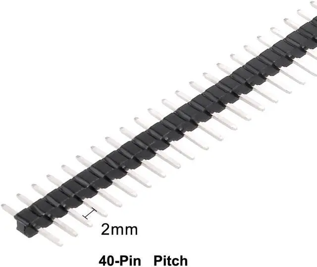 Alt view image 3 of 4 - 10Pcs 2.0mm Pitch 40-Pin 8.6mm Length Single Row Straight Connector Pin Header Strip for Arduino Prototype Shield