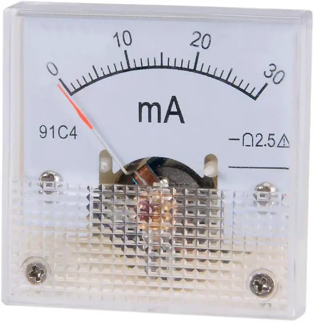 Main image of 91C4-A Analog Current Panel Meter DC 30mA Ammeter for Circuit Testing
