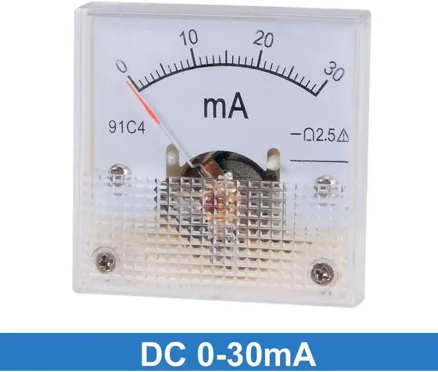 Alt view image 2 of 6 - 91C4-A Analog Current Panel Meter DC 30mA Ammeter for Circuit Testing