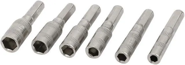 Main image of M2.5  M3 M3.5 M4.0 M4.5 M5 Hex Socket Nut Driver Adapter Drill Bit 6 in 1 Set