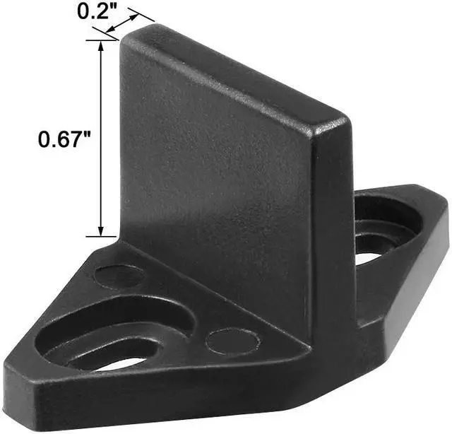 Alt view image 2 of 2 - POM Plastic Sliding Barn Door Hardware Door Bottom Floor Guide Black