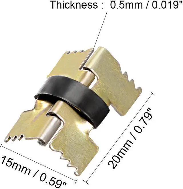 Alt view image 2 of 3 - Spring Loaded Hinges for Glasses Case Jewelry Wooden Box 20mm Length 50pcs