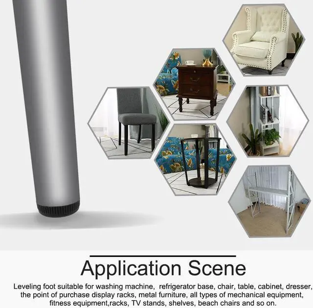 Alt view image 7 of 7 - M10x25x35mm Leveling Feet Adjustable Leveler for Home Desk Table Sofa Leg 12pcs