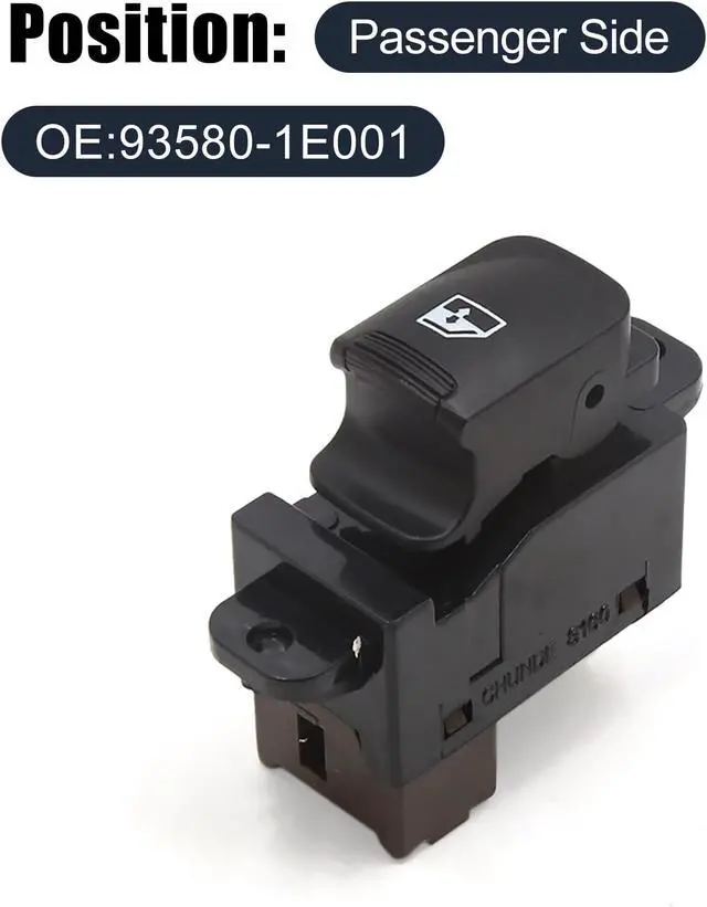 Alt view image 2 of 3 - Car Passenger Side Power Window Switch 93580-1E001 for 2007-2010 Hyundai Accent