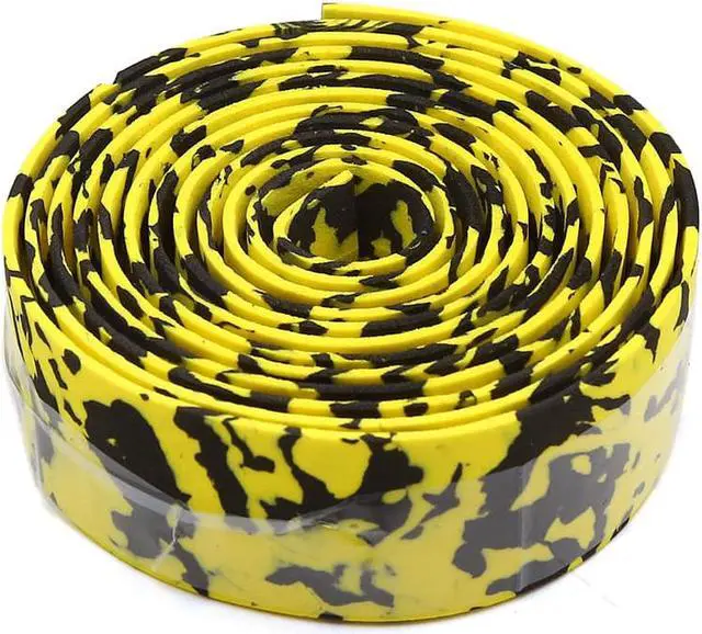Alt view image 2 of 4 - 2pcs Yellow Black Foam Camouflage Design Handlebar Grip Tape Wrap Decor for Bike