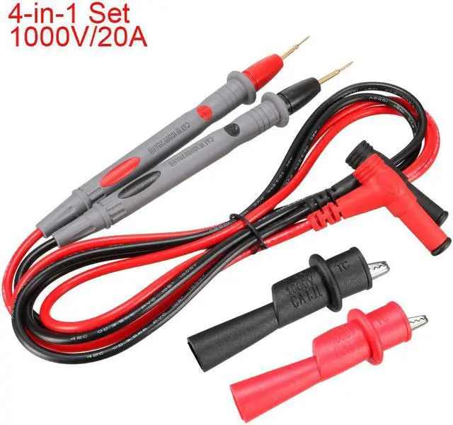 Alt view image 2 of 6 - Multimeter Tests, Digital Multimeter Probe Tester Wire Pen Cable with Alligator Clips,1000V 20A, 4-in-1 Set