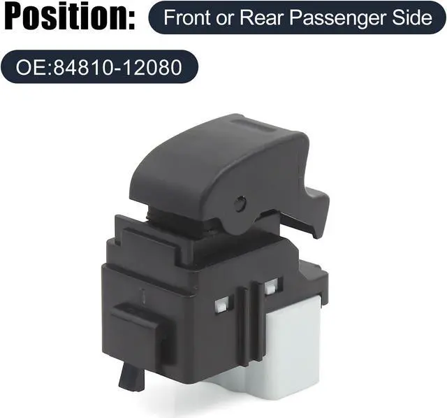 Alt view image 2 of 5 - Front Passenger Side Rear Door Power Window Master Switch 84810-12080 for Toyota