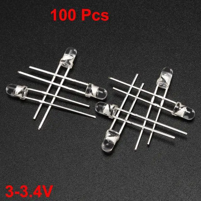 Alt view image 2 of 4 - 100pcs 3mm Colorful Slow Flashing LED Diode Electronics Emitting Light 3-3.4V