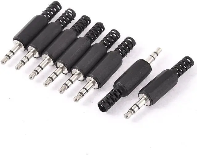 Main image of 8pcs Plastic Head 3.5mm Male Stereo Jack Plug Audio Cable Adapter for Headphone