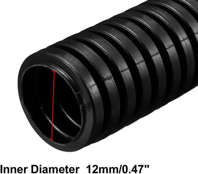 Alt view image 2 of 5 - Unique Bargains 2M 15.8mm Outside Dia Corrugated Bellow Conduit Tube for Electric Wiring Black