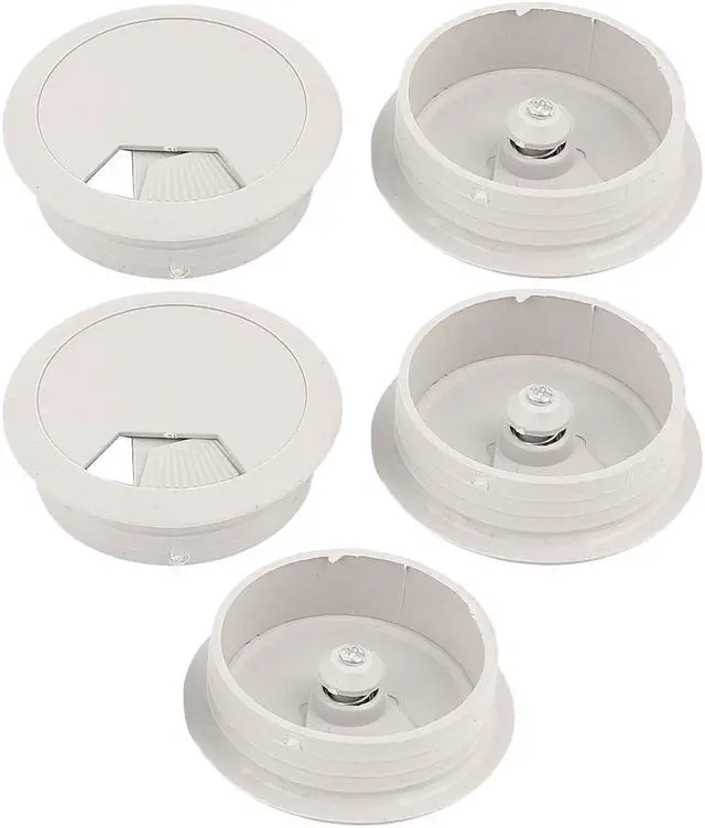 Main image of 50mm Dia PC Computer Desk Table Plastic Grommet Cable Tidy Wire Hole Cover 5pcs