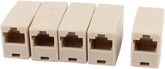 Alt view image 2 of 2 - 5Pcs Plastic RJ45 8Pin Female to Female Ethernet Connector Couplers