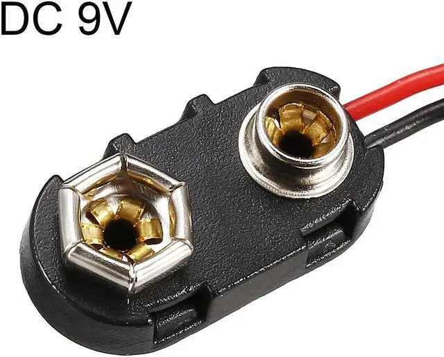 Alt view image 2 of 5 - 10pcs DC 9V Battery Clip I-Type Buckle Connector Plastic Shell Lead Wire 15cm Long