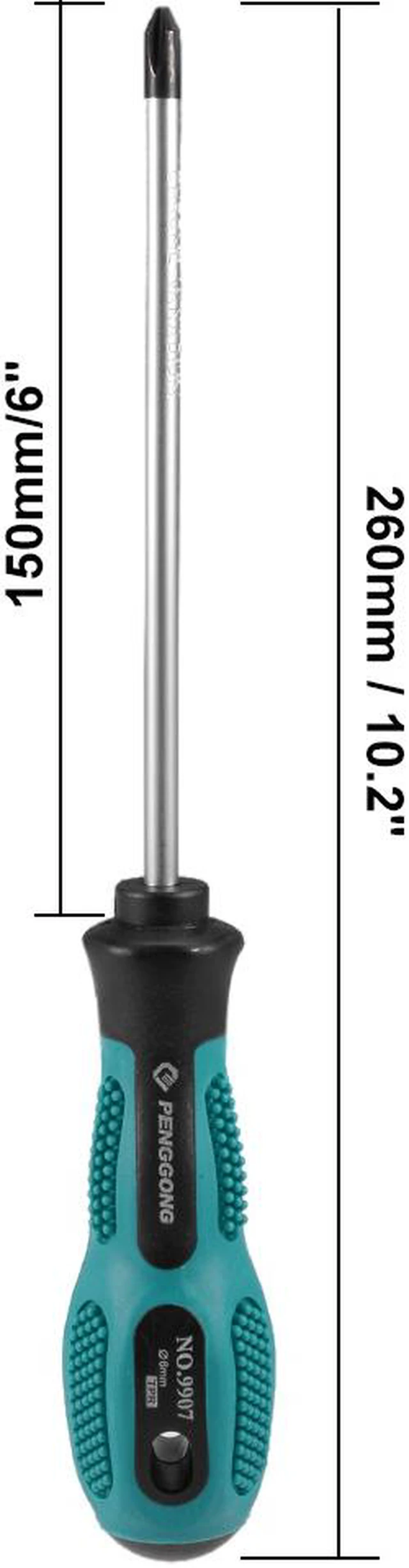Alt view image 3 of 4 - #2 Phillips Screwdriver 6 Inch Round Shaft Non Slip Comfortable Handle