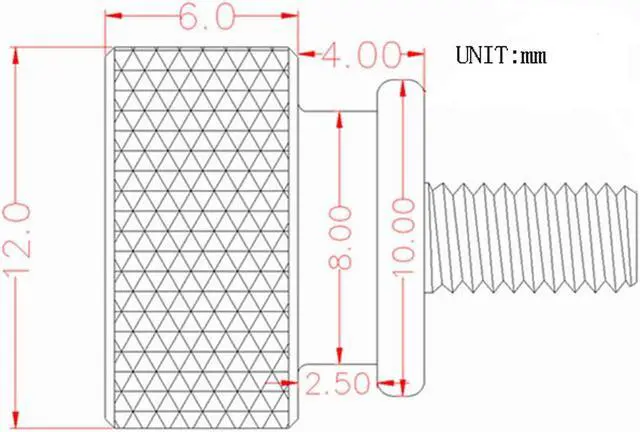Alt view image 3 of 3 - Computer PC Case Aluminum Alloy Knurled Thumb Screws Wine Red M3x7mm 10pcs