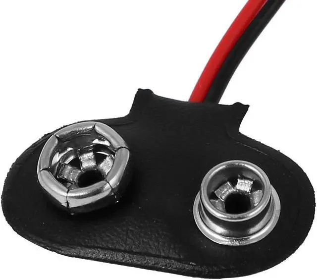 Alt view image 2 of 4 - 5.5mmx2.1mm DC Male Plug 9V Battery Buckle Clip Connector Holder Cable Lead 2pcs