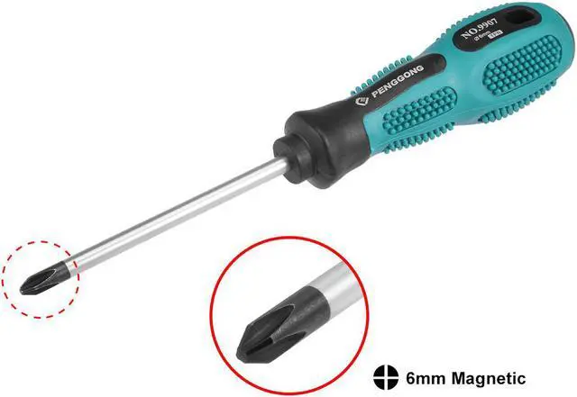 Alt view image 2 of 4 - #2 Phillips Screwdriver 4 Inch Round Shaft Non Slip Comfortable Handle