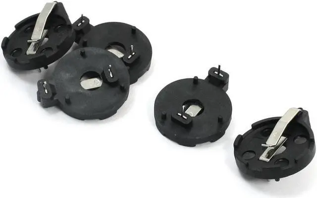 Main image of Unique Bargains 5 Pcs Plastic Shell CR2032/2025/2016 Button Battery Holder Socket